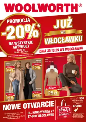 Woolworth - gazetka promocyjna WIELKIE OTWARCIE! WŁOCŁAWEK, ul. Kruszyńska 27 od czwartku 30.10 do piątku 31.10 Woolworth - gazetka promocyjna WIELKIE OTWARCIE! WŁOCŁAWEK, ul. Kruszyńska 27 od czwartku 30.10 do piątku 31.10