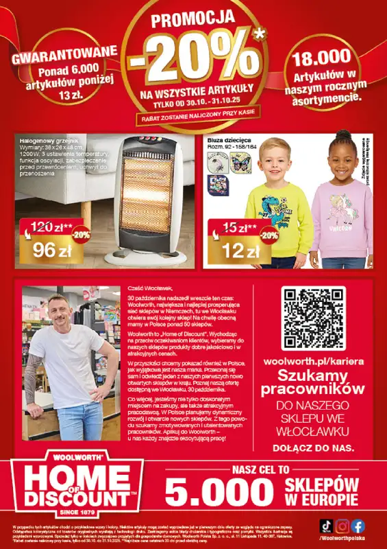 Woolworth - gazetka promocyjna WIELKIE OTWARCIE! WŁOCŁAWEK, ul. Kruszyńska 27 od czwartku 30.10 do piątku 31.10 - strona 12