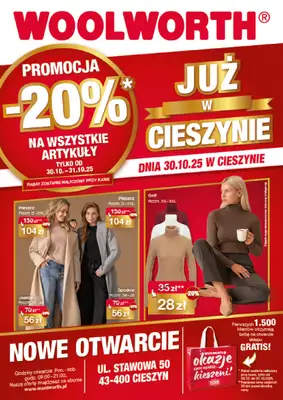 Woolworth - gazetka promocyjna WIELKIE OTWARCIE! CIESZYN ul. Stawowa 50 od czwartku 30.10 do piątku 31.10 Woolworth - gazetka promocyjna WIELKIE OTWARCIE! CIESZYN ul. Stawowa 50 od czwartku 30.10 do piątku 31.10