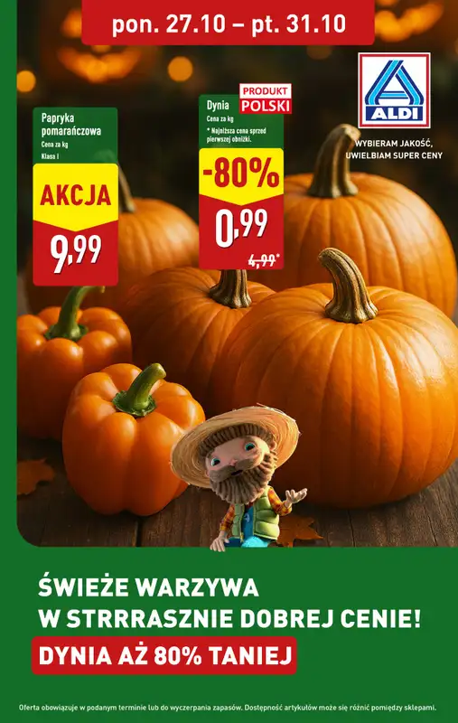 Aldi - gazetka promocyjna Dynia aż 80% taniej!  