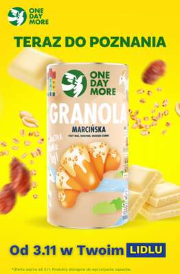 One Day More - gazetka promocyjna Owsianka Marcińska w Lidlu od poniedziałku 03.11 do niedzieli 09.11