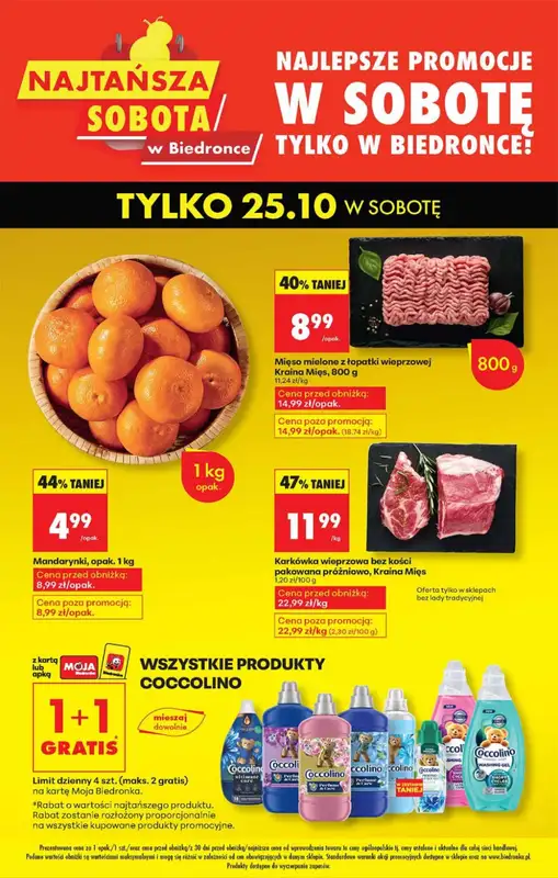 Biedronka - gazetka promocyjna Najtańsza sobota  