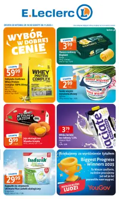 Leclerc - gazetka promocyjna Oferta E.Leclerc I Wybór w dobrej cenie od wtorku 28.10 do soboty 08.11 Leclerc - gazetka promocyjna Oferta E.Leclerc I Wybór w dobrej cenie od wtorku 28.10 do soboty 08.11