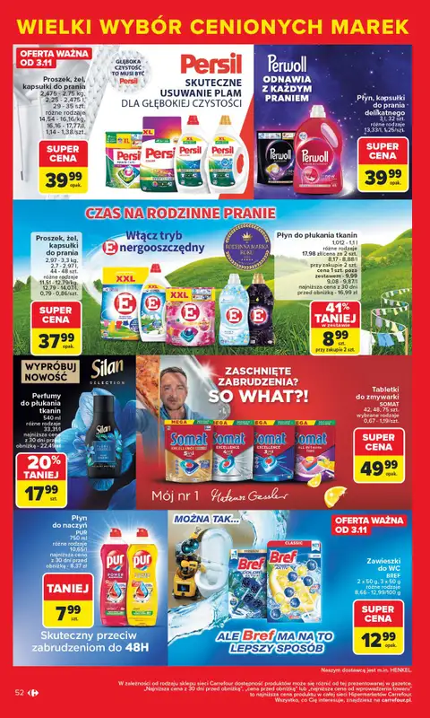 Carrefour - gazetka promocyjna Gazetka Markowe okazje cenowe od poniedziałku od poniedziałku 27.10 do soboty 08.11 - strona 54