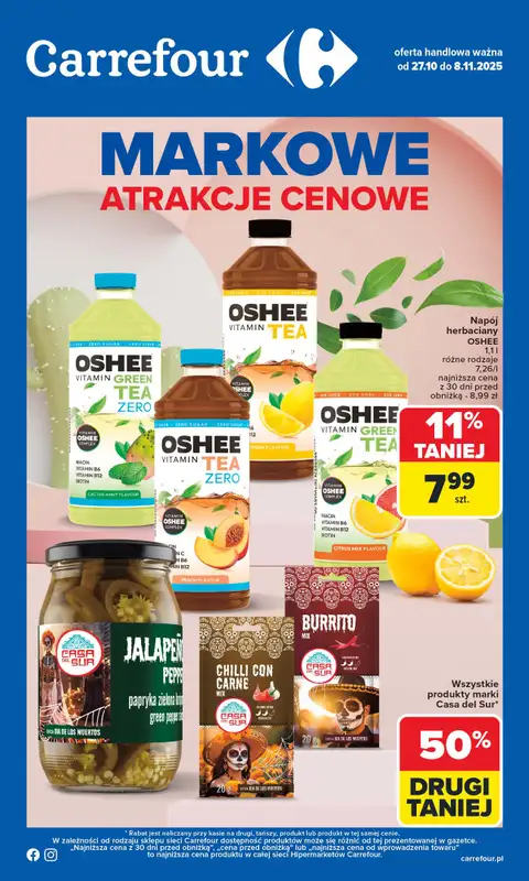 Carrefour - gazetka promocyjna Gazetka Markowe okazje cenowe od poniedziałku  