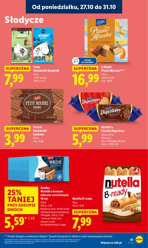 Lidl - gazetka promocyjna Oferta od poniedziałku od poniedziałku 27.10 do środy 29.10 - strona 45