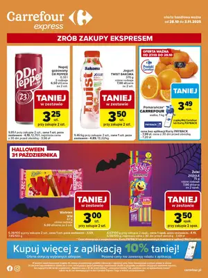 Carrefour Express - gazetka promocyjna Gazetka Express od wtorku 28.10 do poniedziałku 03.11 Carrefour Express - gazetka promocyjna Gazetka Express od wtorku 28.10 do poniedziałku 03.11