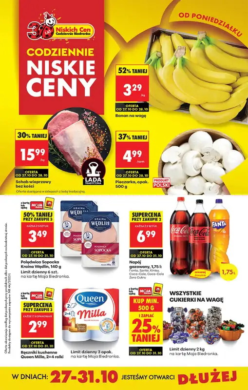 Biedronka - gazetka promocyjna Od poniedziałku, Z ladą tradycyjną  
