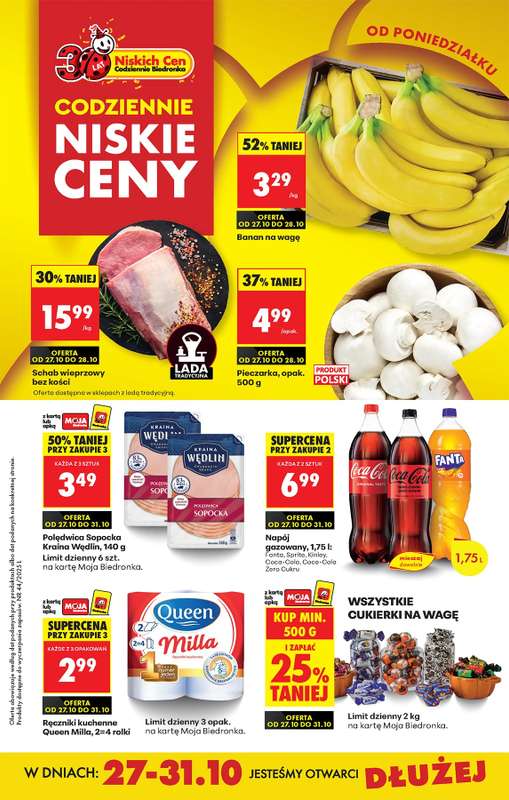 Biedronka - gazetka promocyjna Od poniedzia艂ku, Z lad膮 tradycyjn膮 od poniedzia艂ku 27.10 do pi膮tku 31.10 Biedronka - gazetka promocyjna Od poniedzia艂ku, Z lad膮 tradycyjn膮 od poniedzia艂ku 27.10 do pi膮tku 31.10