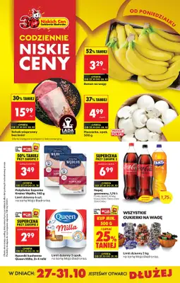 Biedronka - gazetka promocyjna Od poniedziałku, Z ladą tradycyjną od poniedziałku 27.10 do piątku 31.10 Biedronka - gazetka promocyjna Od poniedziałku, Z ladą tradycyjną od poniedziałku 27.10 do piątku 31.10
