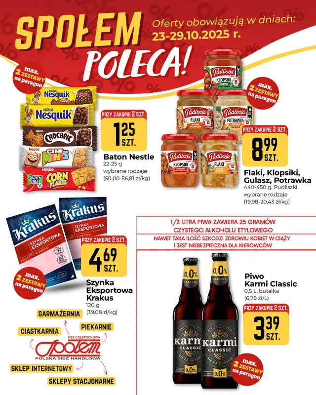 Społem Częstochowa - gazetka promocyjna Wielopaki od poniedziałku 27.10 do środy 29.10 - strona 3