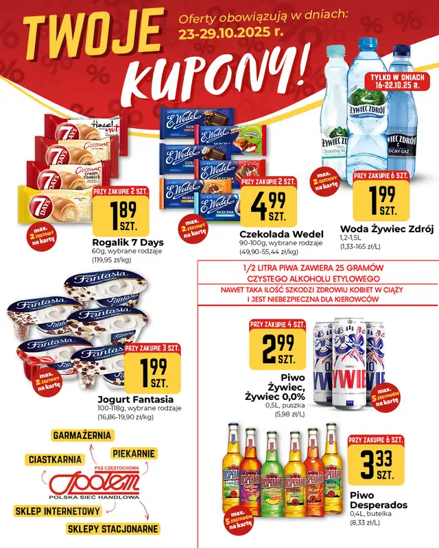 Społem Częstochowa - gazetka promocyjna Wielopaki od poniedziałku 27.10 do środy 29.10 - strona 2