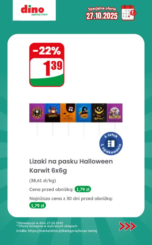 Dino - gazetka promocyjna Specjalna oferta na 27.10.2025 - promocje spoza gazetki od poniedziałku 27.10 do poniedziałku 27.10 - strona 8