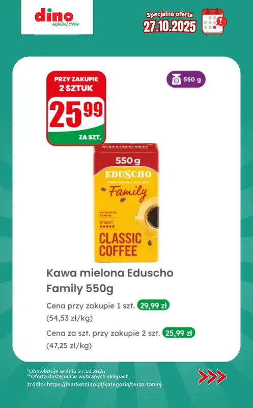 Dino - gazetka promocyjna Specjalna oferta na 27.10.2025 - promocje spoza gazetki od poniedziałku 27.10 do poniedziałku 27.10 - strona 7