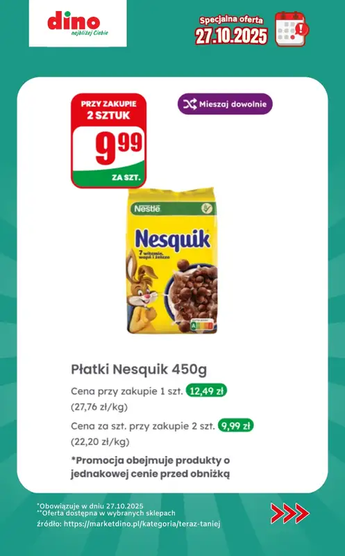 Dino - gazetka promocyjna Specjalna oferta na 27.10.2025 - promocje spoza gazetki od poniedziałku 27.10 do poniedziałku 27.10 - strona 4