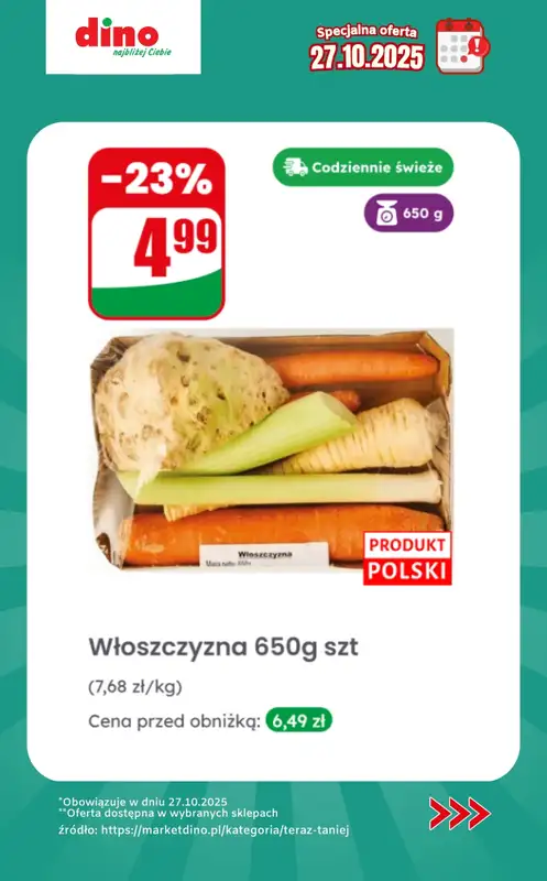 Dino - gazetka promocyjna Specjalna oferta na 27.10.2025 - promocje spoza gazetki od poniedziałku 27.10 do poniedziałku 27.10 - strona 5