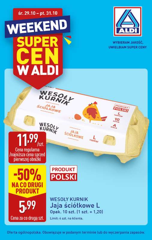 Aldi - gazetka promocyjna Super promocje od 艣rody! od 艣rody 29.10 do pi膮tku 31.10 Aldi - gazetka promocyjna Super promocje od 艣rody! od 艣rody 29.10 do pi膮tku 31.10