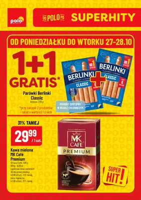POLOmarket - gazetka promocyjna Super hity od poniedziałku 27.10 do wtorku 28.10 POLOmarket - gazetka promocyjna Super hity od poniedziałku 27.10 do wtorku 28.10