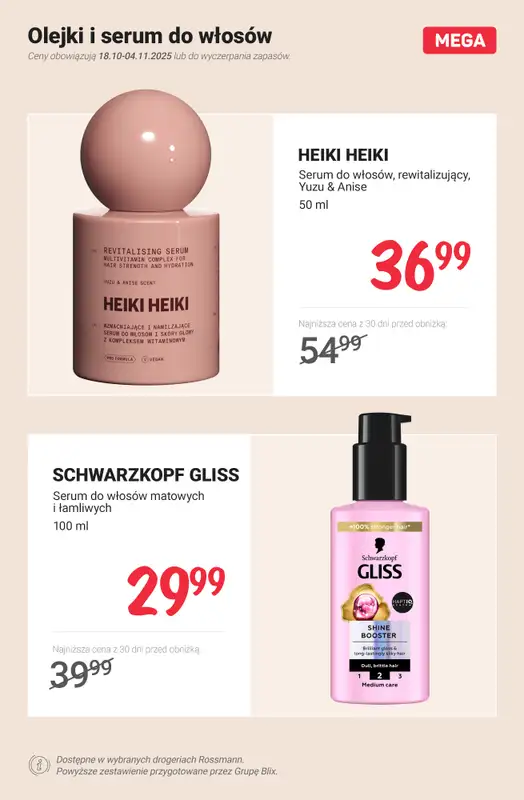 Rossmann - gazetka promocyjna MEGA promocje na produkty do włosów od poniedziałku 27.10 do wtorku 04.11 - strona 6