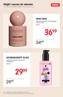 Rossmann - gazetka promocyjna MEGA promocje na produkty do włosów od poniedziałku 27.10 do wtorku 04.11 - strona 6 Rossmann - gazetka promocyjna MEGA promocje na produkty do włosów od poniedziałku 27.10 do wtorku 04.11 - strona 6