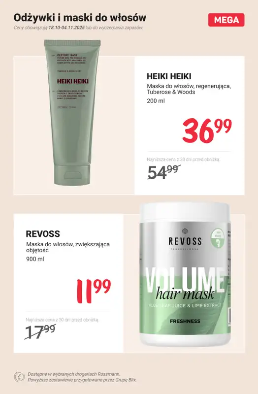 Rossmann - gazetka promocyjna MEGA promocje na produkty do włosów od poniedziałku 27.10 do wtorku 04.11 - strona 5