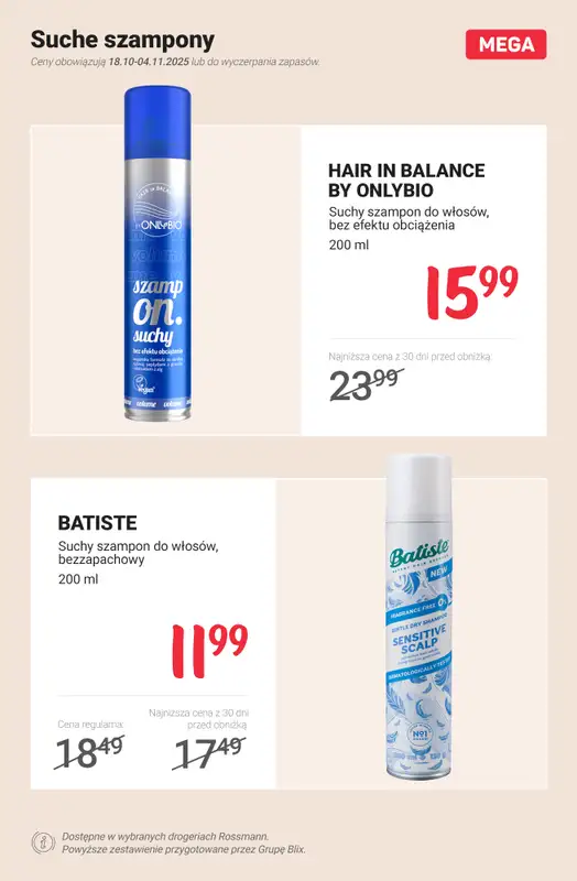 Rossmann - gazetka promocyjna MEGA promocje na produkty do włosów od poniedziałku 27.10 do wtorku 04.11 - strona 8