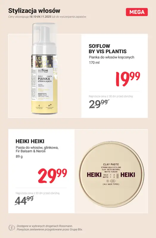 Rossmann - gazetka promocyjna MEGA promocje na produkty do włosów od poniedziałku 27.10 do wtorku 04.11 - strona 9