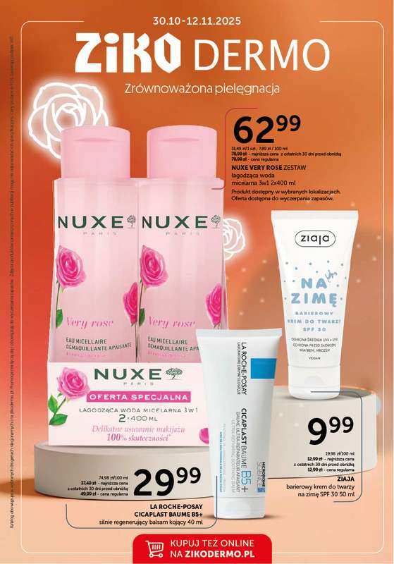 Ziko Dermo - gazetka promocyjna Zrównoważona pielęgnacja od czwartku 30.10 do środy 12.11