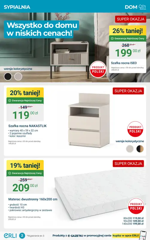 Erli - gazetka promocyjna SUPER OKAZJE - Meble oraz małe AGD! od wtorku 28.10 do niedzieli 02.11 - strona 2