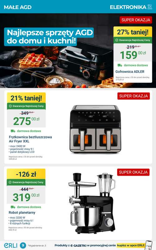 Erli - gazetka promocyjna SUPER OKAZJE - Meble oraz małe AGD! od wtorku 28.10 do niedzieli 02.11 - strona 9