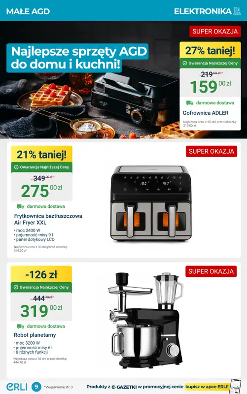 Erli - gazetka promocyjna SUPER OKAZJE - Meble oraz małe AGD! od wtorku 28.10 do niedzieli 02.11 - strona 9