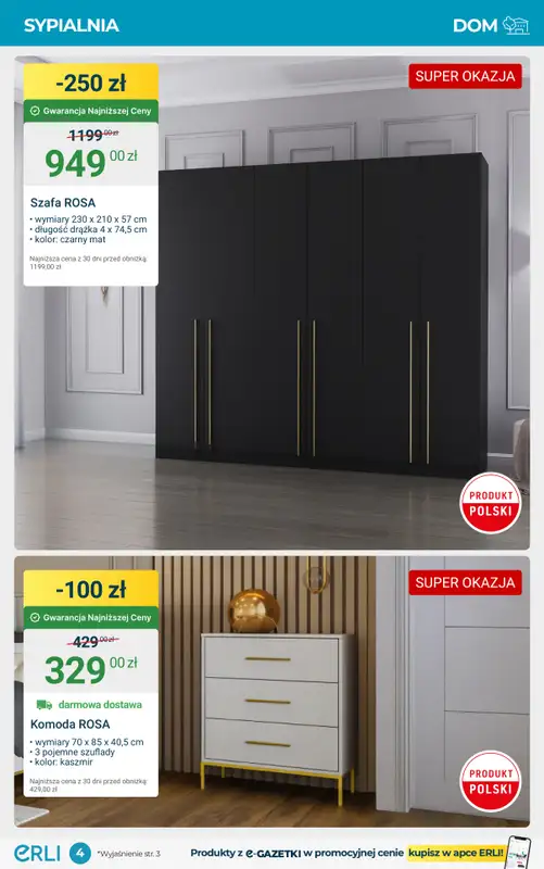 Erli - gazetka promocyjna SUPER OKAZJE - Meble oraz małe AGD! od wtorku 28.10 do niedzieli 02.11 - strona 4