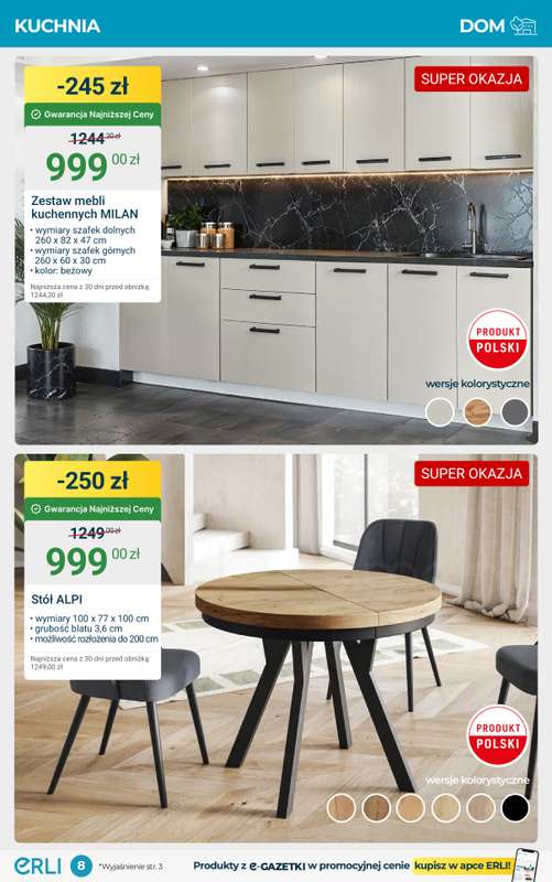 Erli - gazetka promocyjna SUPER OKAZJE - Meble oraz małe AGD! od wtorku 28.10 do niedzieli 02.11 - strona 8