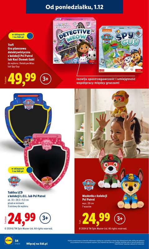 Lidl - gazetka promocyjna Katalog Zabawki  do 艣rody 24.12 - strona 54 Lidl - gazetka promocyjna Katalog Zabawki  do 艣rody 24.12 - strona 54