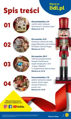 Lidl - gazetka promocyjna Katalog Zabawki od poniedziałku 03.11 do środy 24.12 - strona 3 Lidl - gazetka promocyjna Katalog Zabawki od poniedziałku 03.11 do środy 24.12 - strona 3