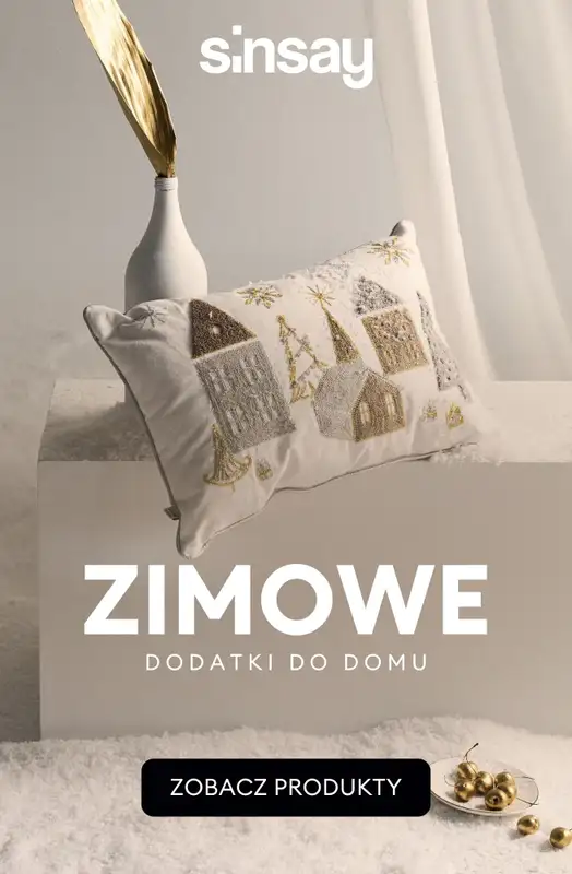 Sinsay - gazetka promocyjna ZIMOWE dodatki do domu!  