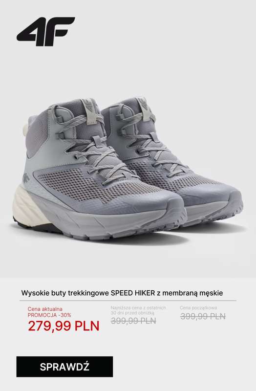 4F - gazetka promocyjna Wygodne buty trekkingowe na każdą wyprawę od poniedziałku 27.10  - strona 5