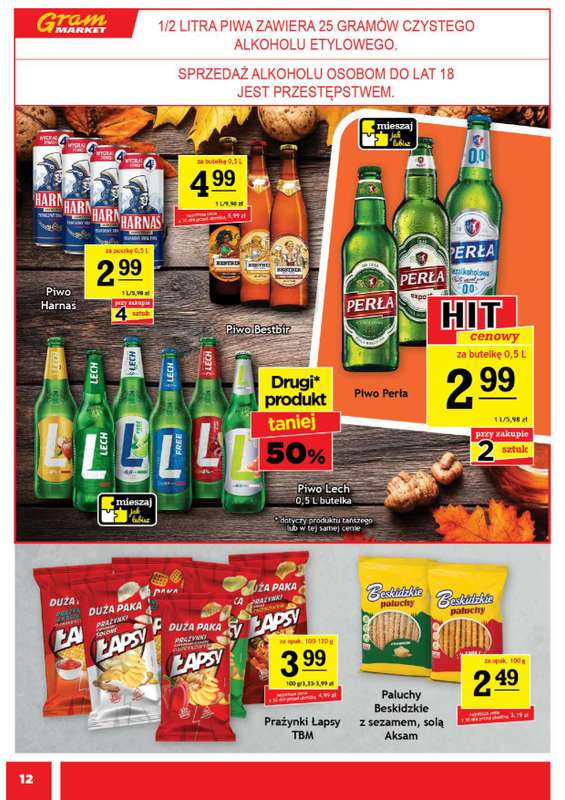 Gram Market - gazetka promocyjna Gazetka od środy 29.10 do wtorku 04.11 - strona 12
