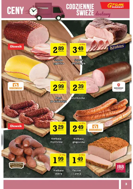 Gram Market - gazetka promocyjna Gazetka od środy 29.10 do wtorku 04.11 - strona 3