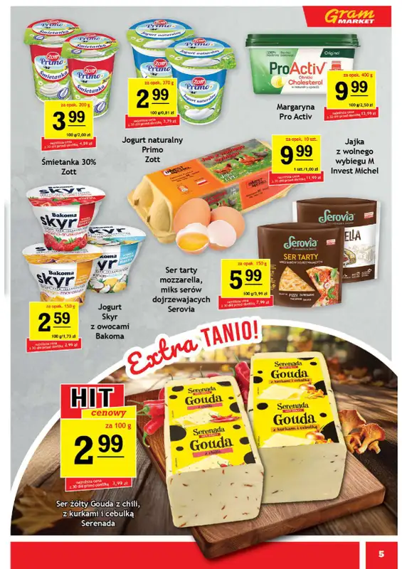 Gram Market - gazetka promocyjna Gazetka od środy 29.10 do wtorku 04.11 - strona 5