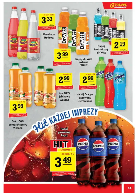 Gram Market - gazetka promocyjna Gazetka od środy 29.10 do wtorku 04.11 - strona 13