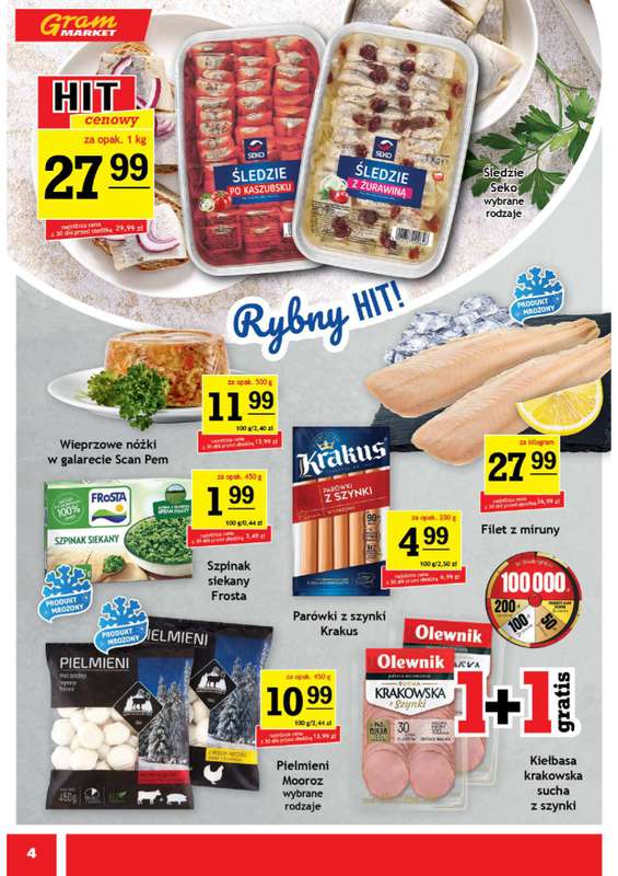 Gram Market - gazetka promocyjna Gazetka od 艣rody 29.10 do wtorku 04.11 - strona 4 Gram Market - gazetka promocyjna Gazetka od 艣rody 29.10 do wtorku 04.11 - strona 4