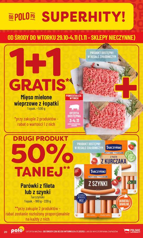 POLOmarket - gazetka promocyjna Gazetka od 艣rody 29.10 do wtorku 04.11 - strona 20 POLOmarket - gazetka promocyjna Gazetka od 艣rody 29.10 do wtorku 04.11 - strona 20