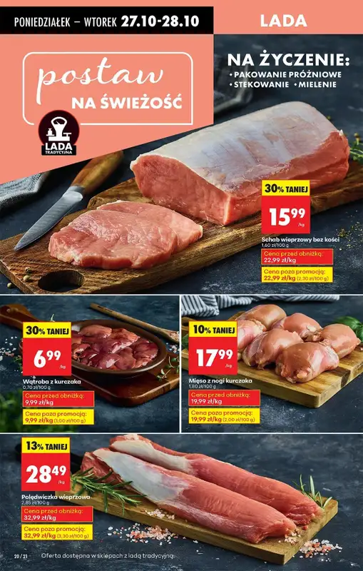 Biedronka - gazetka promocyjna Od poniedziałku, Z ladą tradycyjną od poniedziałku 27.10 do piątku 31.10 - strona 26