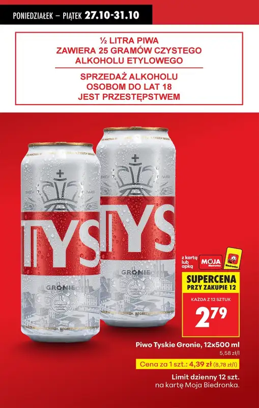 Biedronka - gazetka promocyjna Od poniedziałku, Z ladą tradycyjną od poniedziałku 27.10 do piątku 31.10 - strona 5
