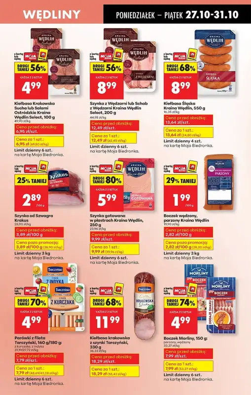Biedronka - gazetka promocyjna Od poniedziałku, Z ladą tradycyjną od poniedziałku 27.10 do piątku 31.10 - strona 39