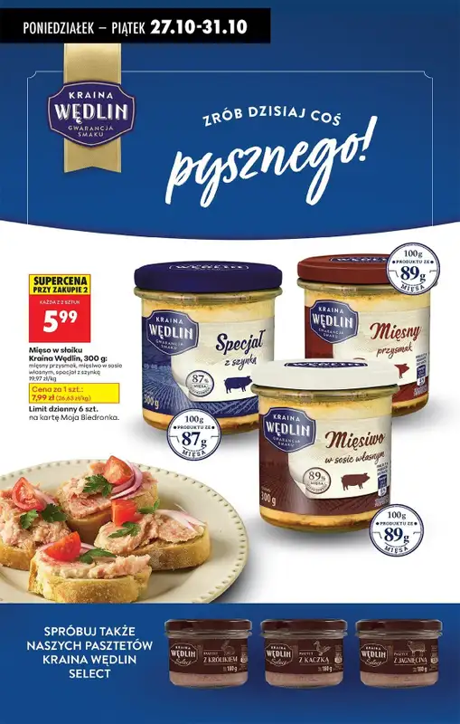Biedronka - gazetka promocyjna Od poniedziałku, Z ladą tradycyjną od poniedziałku 27.10 do piątku 31.10 - strona 58