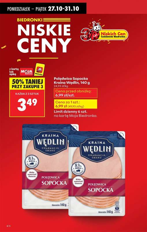 Biedronka - gazetka promocyjna Od poniedzia艂ku, Z lad膮 tradycyjn膮 od poniedzia艂ku 27.10 do pi膮tku 31.10 - strona 6 Biedronka - gazetka promocyjna Od poniedzia艂ku, Z lad膮 tradycyjn膮 od poniedzia艂ku 27.10 do pi膮tku 31.10 - strona 6