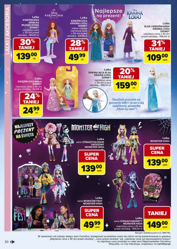 Carrefour - gazetka promocyjna Gazetka Zabawki od poniedziałku 03.11 do wtorku 23.12 - strona 30