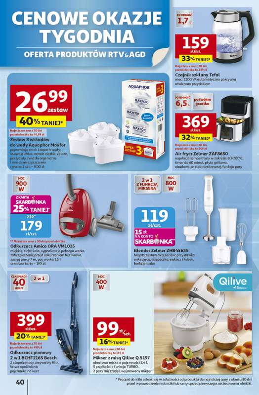 Auchan - gazetka promocyjna Gazetka Pewno艣膰 niskich cen Hipermarket Auchan od czwartku 30.10 do 艣rody 05.11 - strona 40 Auchan - gazetka promocyjna Gazetka Pewno艣膰 niskich cen Hipermarket Auchan od czwartku 30.10 do 艣rody 05.11 - strona 40